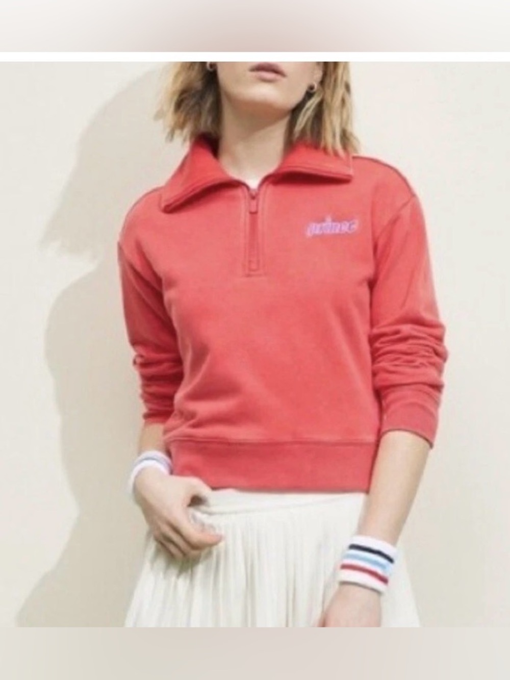 Prince Pickleball @ Target French Terry 1/4 Zip Pullover Red Size Women’s Large